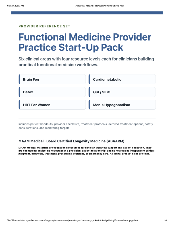 Editable Functional Medicine Provider Practice Start-Up Pack